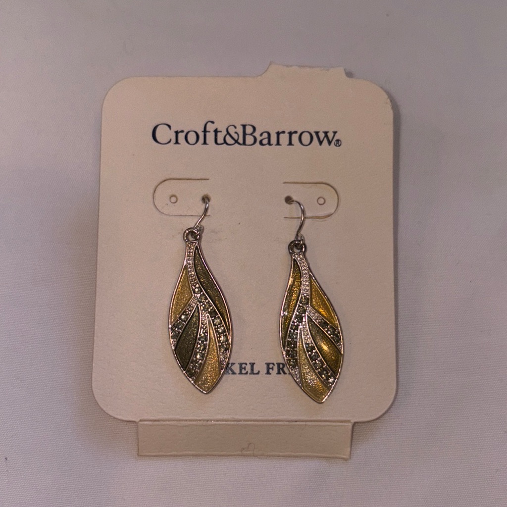 Abstract Green Leaf Earrings 7$